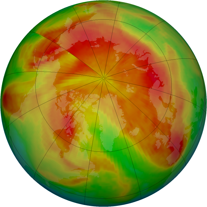 Arctic ozone map for 10 April 1998